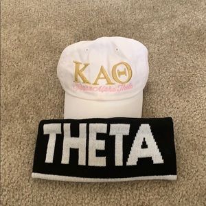 Kappa Alpha Theta Baseball Hat and Earwarmer
